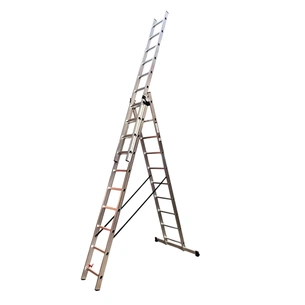 Драбина GTM 3-секції, розкладна, 3*10сх. 2,72-6,5м (KME310) зображення 1