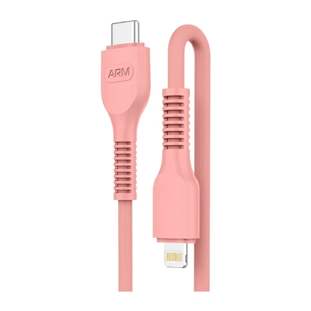 Дата кабель USB-C to Lightning 1.0m AR88 3A Peach Armorstandart (ARM65289) - изображение 1