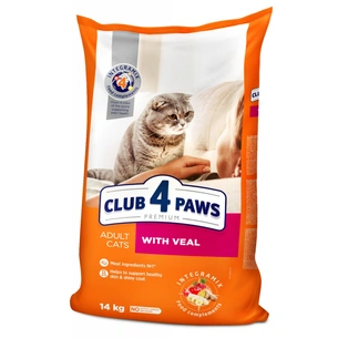 Сухий корм для кішок Club 4 Paws Преміум. З телятиною 14 кг (4820083909207) зображення 1