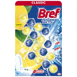 Туалетний блок Bref Сила Актив Лимон 4 х 50 г (9000101308969/9000101308907) изображение 1