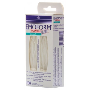 Зубна нитка Dr. Wild Emoform Triofloss суперфлос супер м'яка 100 шт. (7611841137409) изображение 1
