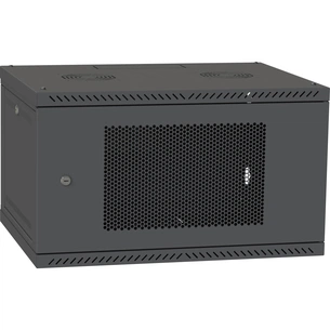 Шафа настінна Ipcom 6U, 600*600, перфоровані дверцята, RAL9005 (СН-6U-060х060-ДП-9005) изображение 1