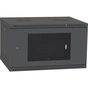 Шафа настінна Ipcom 6U, 600*600, перфоровані дверцята, RAL9005 (СН-6U-060х060-ДП-9005) - уменьшенное изображение 1
