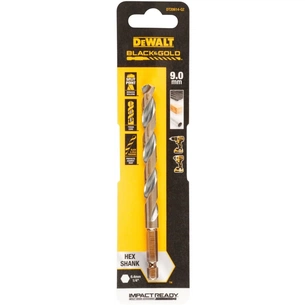 Свердло DeWALT по металу EXTREME IMPACT Black & Gold, HSS-G, 9 х 126,75 х 88,75 мм, 1 шт. (DT20614) зображення 1