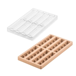 Форма для шоколаду Silikomart Kit Bar Duna для батончика 128x33 h14 мм, 115x20 h13 мм 8х57 мл (CH016 - KIT BAR DUNA) зображення 1