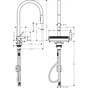 Змішувач Hansgrohe Aquno Select M81 , 22 см, сталь (73837800) - зменшене зображення 3