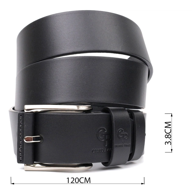 Ремінь Grande Pelle Під джинси з натуральної шкіри Чорний (11685) - зображення 3