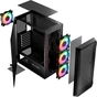 Корпус Logic concept PORTOS MESH+GLASS ARGB fans 4x120mm BLACK (AT-PORTOS-10-0000000-0002) - зменшене зображення 11
