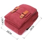 Сумка Vintage З двома відділеннями з щільного текстилю Бордова (22164) - зменшене зображення 3
