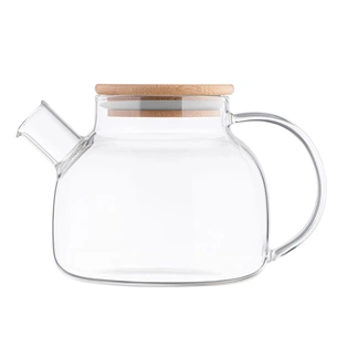 Заварник Ardesto Gemini боросилікатне скло бамбук прозорий 1000мл (AR3010GBM) зображення 1