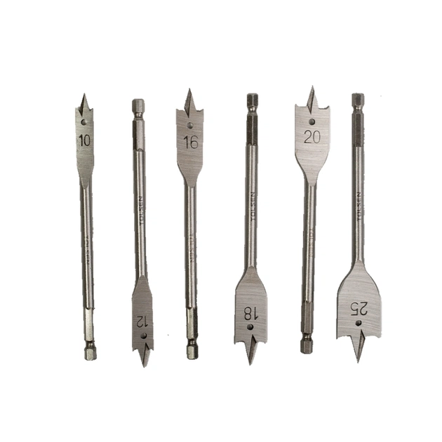 Набір свердл Tolsen пласких по дереву 6 шт 10, 12, 16, 18, 20, 25мм (75655) - picture 3