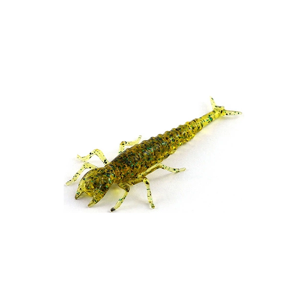 Силікон рибальський FishUP Diving Bug 2" 036 - Caramel/Green&Black (8шт/уп) (1862.00.15) - зображення 1