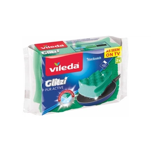 Губки кухонные Vileda Pur Active 2 шт. (4023103070240) изображение 1