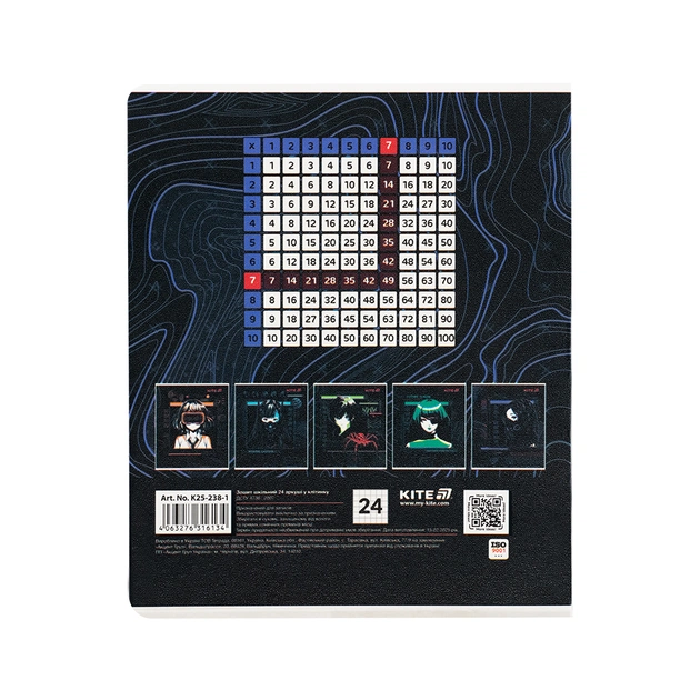 Зошит Kite Anime, 24 аркуші, клітинка (K25-238-1) - picture 6