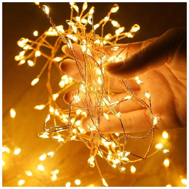 Гірлянда ColorWay Кластер LED 200 6 м 8 функцій Мідна струна Теплий колір 220 V (CW-G-200L6VC) - picture 5