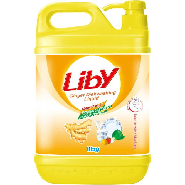 Засіб для ручного миття посуду Liby Імбир для миття посуду, фруктів і овочів 1.9 л (6920174761061) - зображення 1