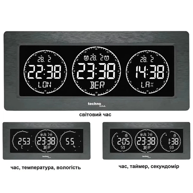 Настільний годинник Technoline WT458 Black (DAS302480) - picture 4