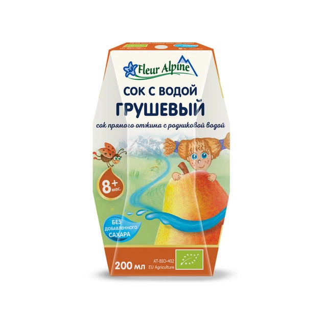 Сік дитячий Fleur Alpine Грушевий прямого віджиму з 8 місяців 200 мл (9002711027421) - picture 1