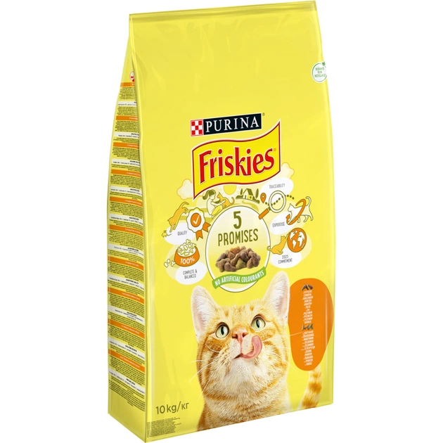 Сухой корм для кошек Purina Friskies с курицей и овощами 10 кг (5997204505101) - изображение 1