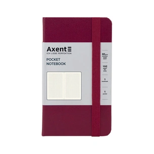 Книга записна Axent Partner, 95x140 мм, 96 аркушів, клітинка, винна (8301-46-A) зображення 1