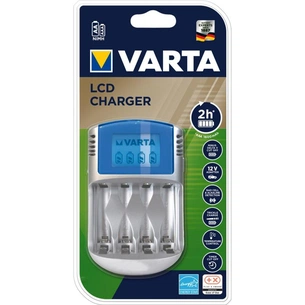 Зарядний пристрій для акумуляторів Varta LCD Charger (57070201401) зображення 1