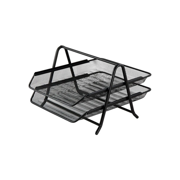 Лоток для паперів Buromax горизонтальний 2 в 1, металевий, чорний (BM.6250-01) - picture 1