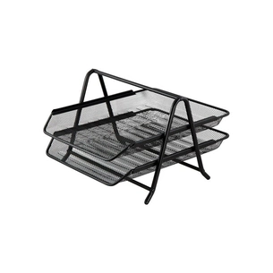 Лоток для паперів Buromax горизонтальний 2 в 1, металевий, чорний (BM.6250-01) изображение 1