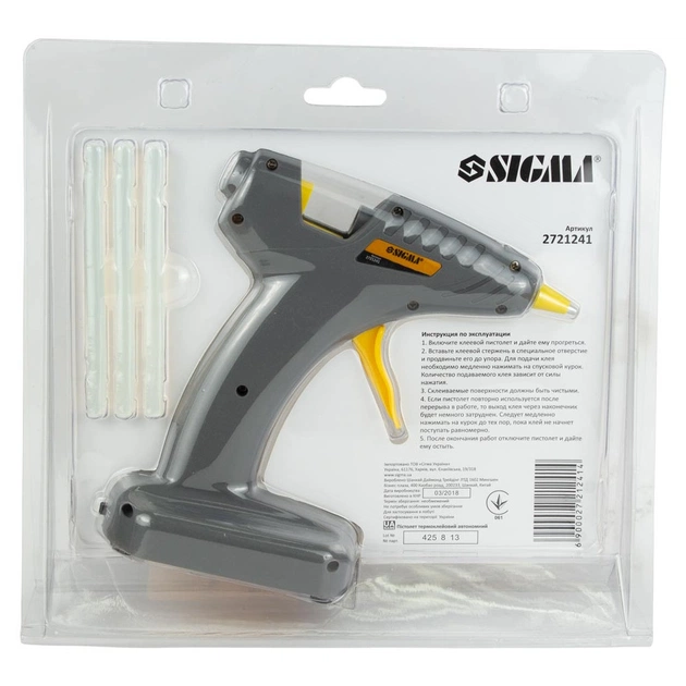 Клейовий пістолет Sigma автономний 8мм 8Вт/6В (2721241) - picture 7