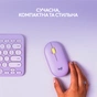 Мишка Logitech M350 Wireless Lavander Lemonade (910-006752) - зменшене зображення 2
