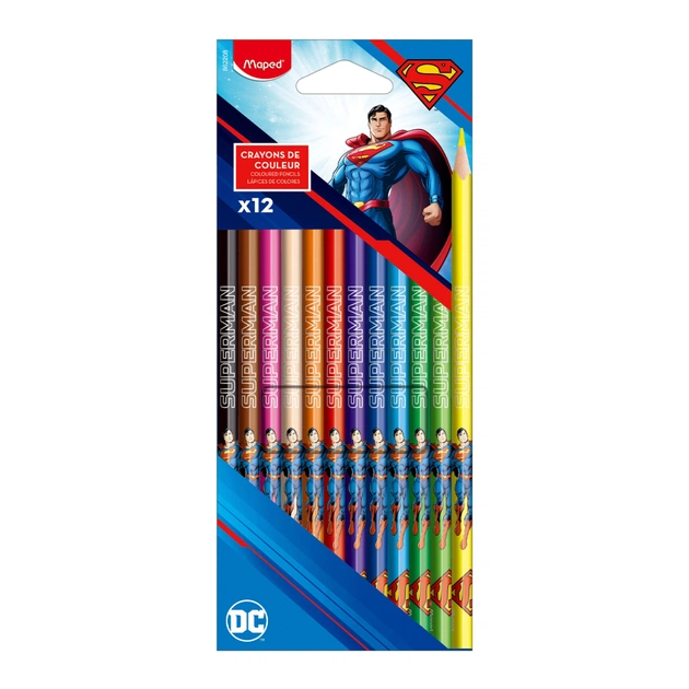 Олівці кольорові Maped SUPERMAN, 12 кольорів (MP.862208) - зображення 1