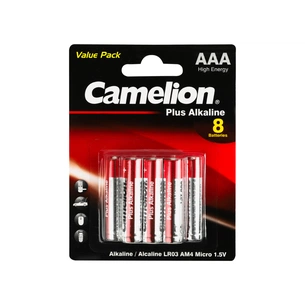 Батарейка Camelion AAA LR03 Plus Alkaline * (5+3) (LR03-BP5+3) зображення 1
