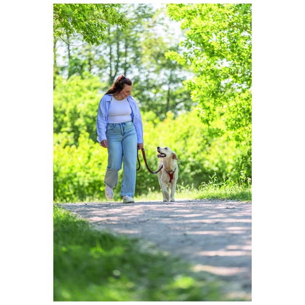 Повідець для собак Trixie Cavo регульований S–M 2 м діаметр 12 мм рижий-графітовий (4053032677890) - зображення 4