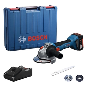 Шліфувальна машина Bosch GWS 18V-8 125мм, 18В, 1x4Ah, 0-11000об/хв, 1.6кг, кейс (0.601.9N9.021) зображення 1