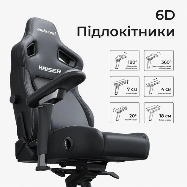 Крісло ігрове Anda Seat Kaiser 4 V2 PVC Size XL Purple (AD12YDDC-XLL-20-V-PV/C-03) - зображення 10
