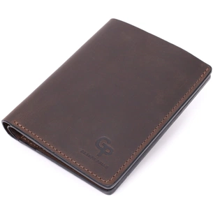 Портмоне Grande Pelle Шкіряне з тримачем для Apple AirTag Коричневе (11624) зображення 1