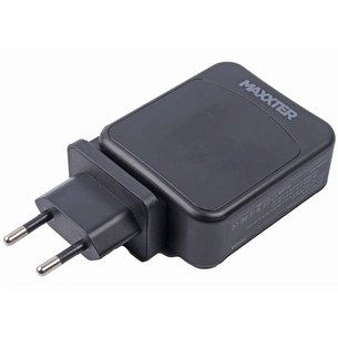 Зарядний пристрій Maxxter 1USB-A + 2USB-C (PD 65W+PD 18W + QC 3.0) (WC-PD65W-01) зображення 1