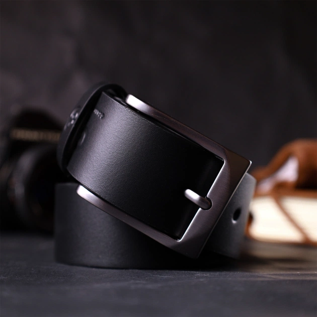 Ремінь Grande Pelle Шкіряний Чорний (11690) - зображення 10