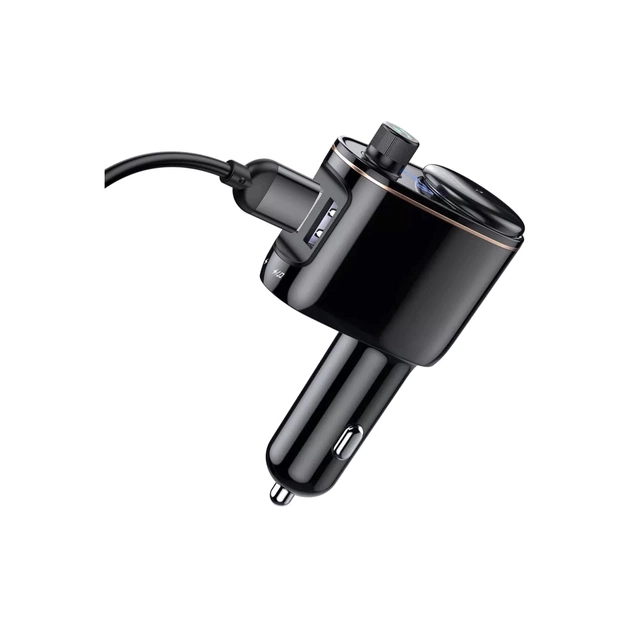 FM модулятор Baseus FM Launcher Locomotive 3.4 A 2 USB (CCHC000001) - зображення 4