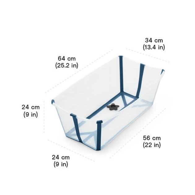 Ванночка Stokke Flexi Bath Складна Біло-бірюзова (531905) - изображение 6