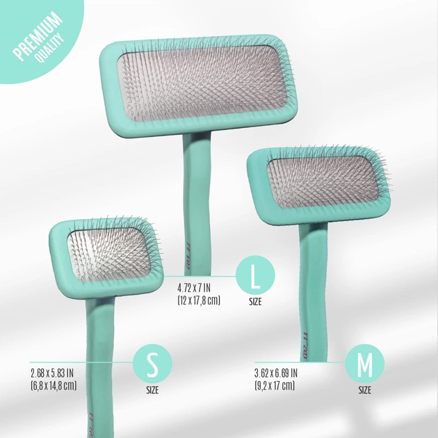 Гребінець для тварин Tauro Pro Line прямокутний M, зубці 11 мм mint (TPLB63547) - picture 4