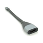 Перехідник USB-C to HDMI F 0.18m black-gray Voltronic (Type-C(M)/HDMI(F)flat18cm) - зменшене зображення 2