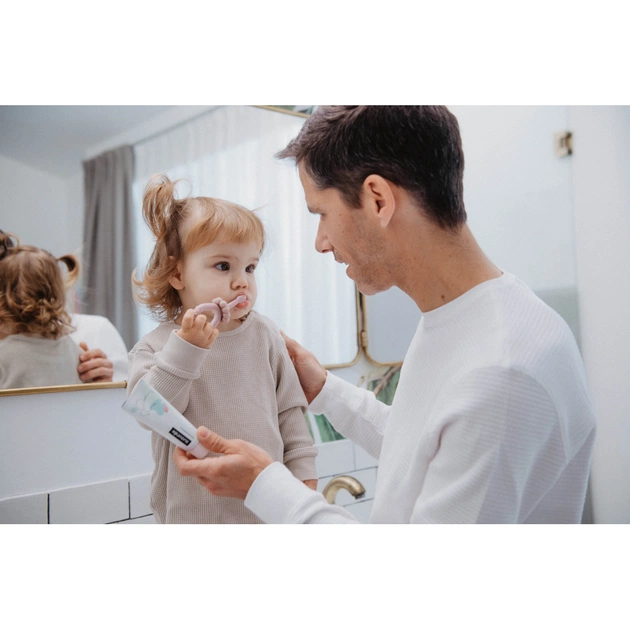 Дитяча зубна щітка Suavinex STAGE 1 з масажером від 0 до 2 років, рожева (403013) - picture 4