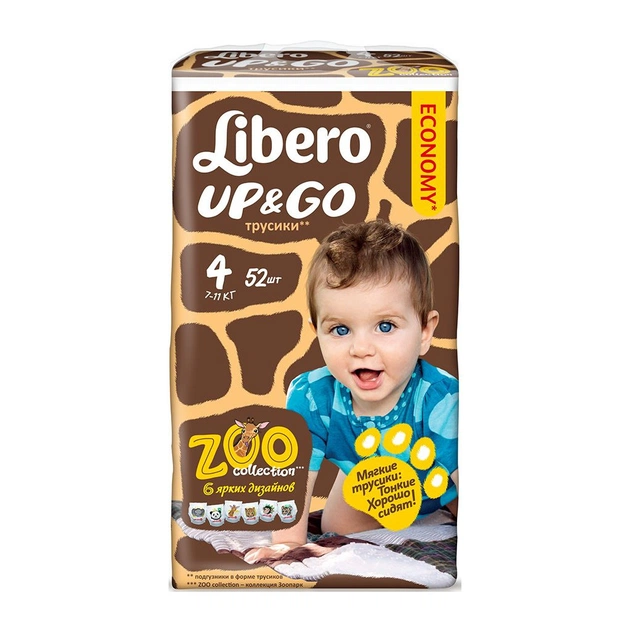 Підгузки Libero Up&Go 4 7-11кг 52 шт (7322540591057) - изображение 1