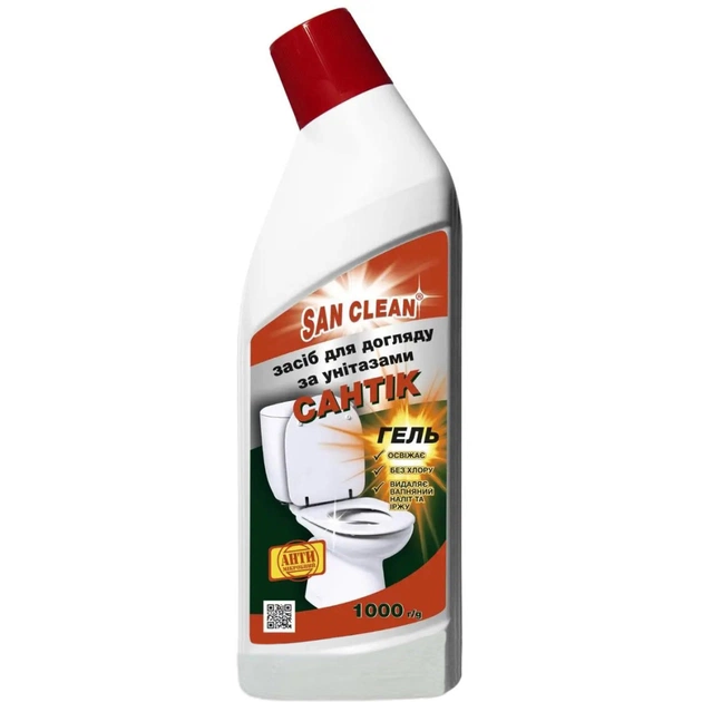 Засіб для чищення унітазу San Clean Сантік 1000 г (4820003545928) - зображення 1
