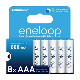 Акумулятор Panasonic AAA Eneloop 800mAh NI-MH * 8 (BK-4MCDE/8HH) зображення 1