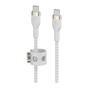 Дата кабель USB-C to USB-C 1.0m BRAIDED SILICONE white Belkin (CAB011BT1MWH) - зменшене зображення 2