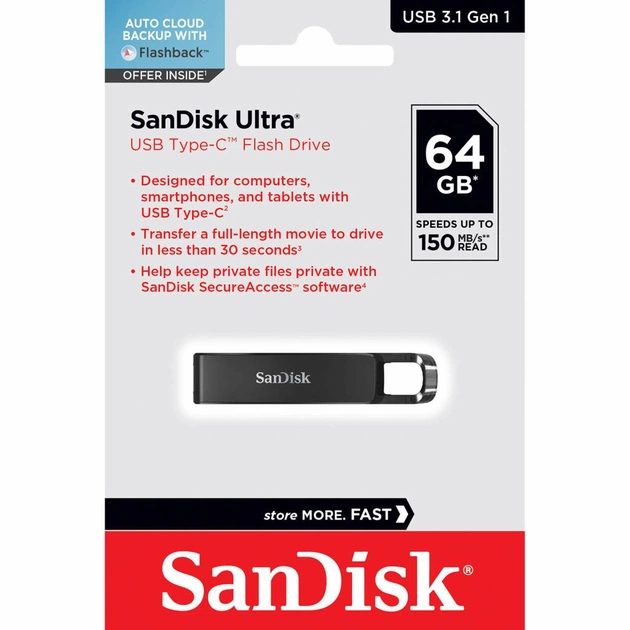 USB флеш накопитель SanDisk 64GB Ultra Type-C (SDCZ460-064G-G46) - изображение 7