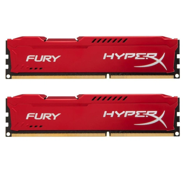 Модуль пам'яті для комп'ютера DDR4 16GB (2x8GB) 2933 MHz HyperX FURY Red Kingston Fury (ex.HyperX) (HX429C17FR2K2/16) - зображення 1