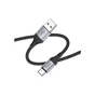 Дата кабель USB 2.0 AM to USB-C 1.0m 3A nylon X102 black HOCO (6942007608770) - зменшене зображення 2