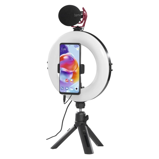 Набір блогера Hama Smartphone Tripod Smart-80 V2, 9.5cм, Bluetooth, LED ring (00004657) - picture 9